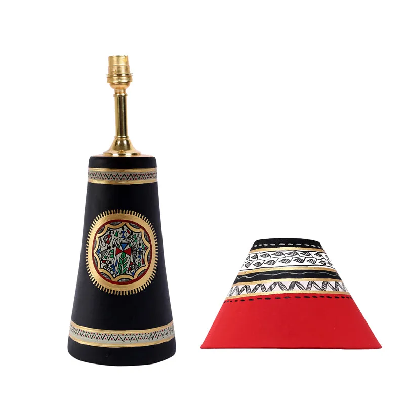 Soma Warli Painted Table Lamp - Multicolor media 5