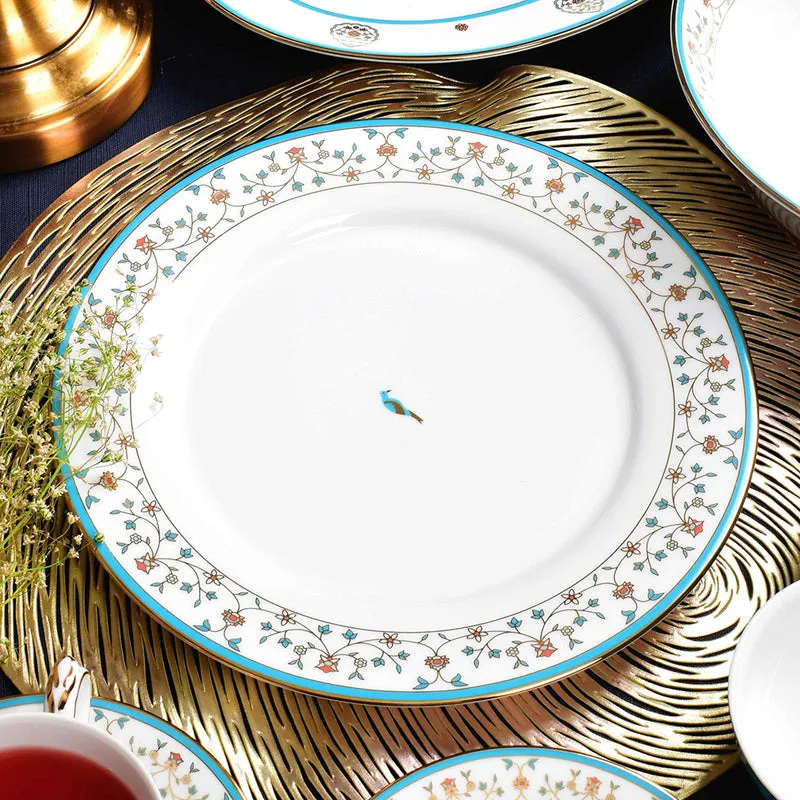 Gilded Mavi 24k Gold Brushed Porcelain Dinner Set - 21 Piece Set media 5