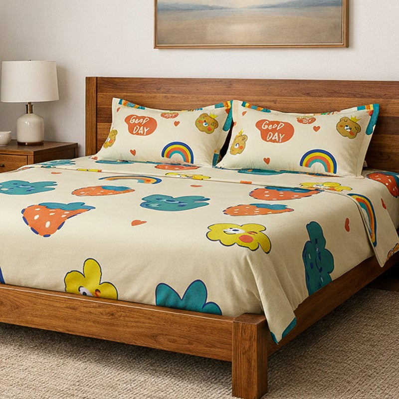 Bohotastic Microfiber Bedsheet (Yellow) - 115 GSM media 3