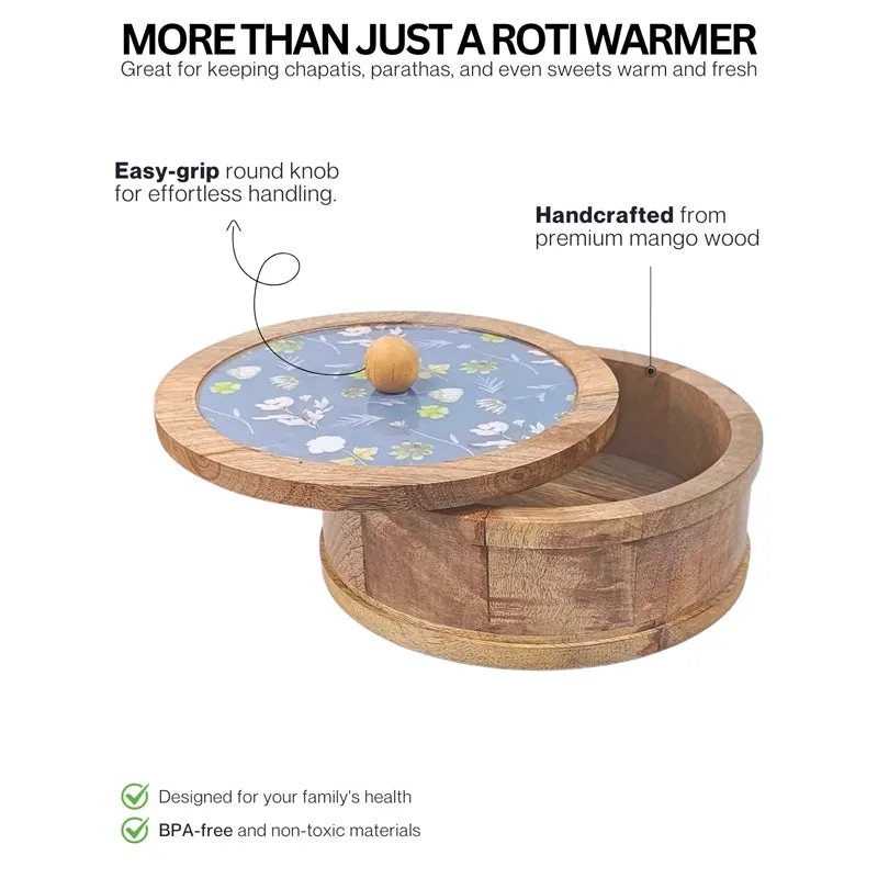 Rasva I Wood Roti Box - Blue & Brown media 5