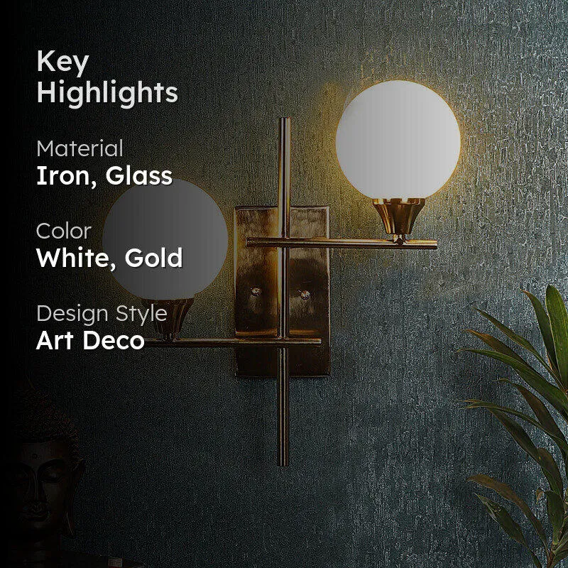 Monique Duo Iron Wall Lamp media 2