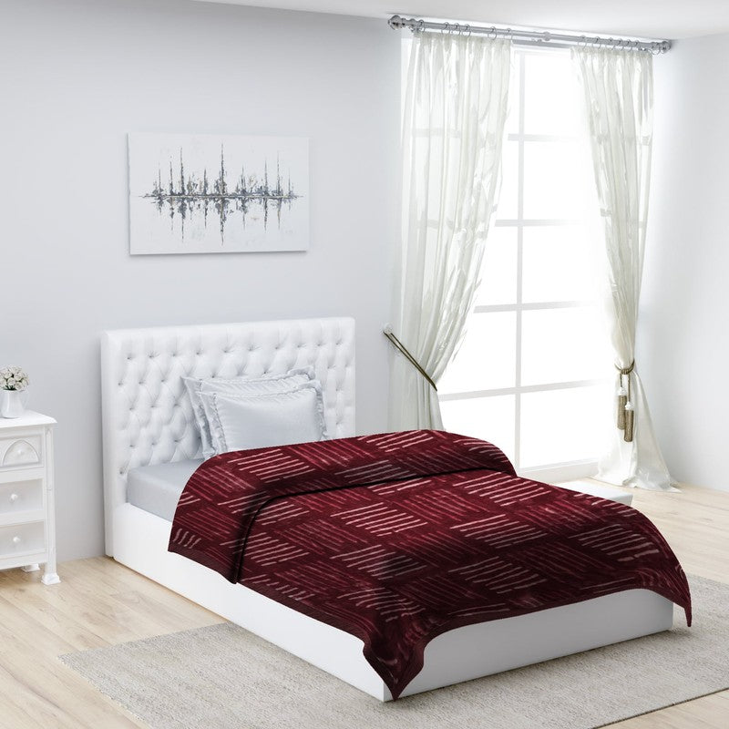 Monte Carlo Velvet Nightfall Blanket (Maroon)- 1022 GSM