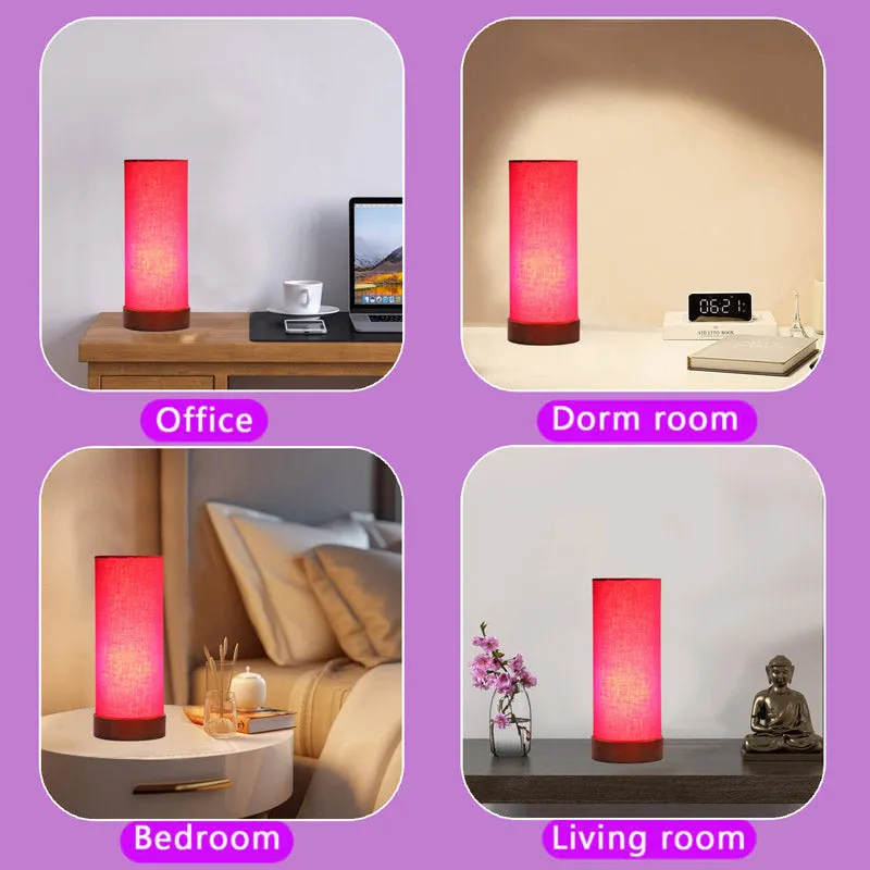 Jaala Tower Wooden Table Lamp - Red,Black media 5