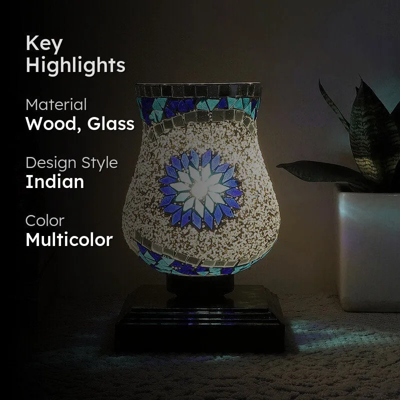 Tintique Mosaic Glass Table Lamp - Multicolor media 2