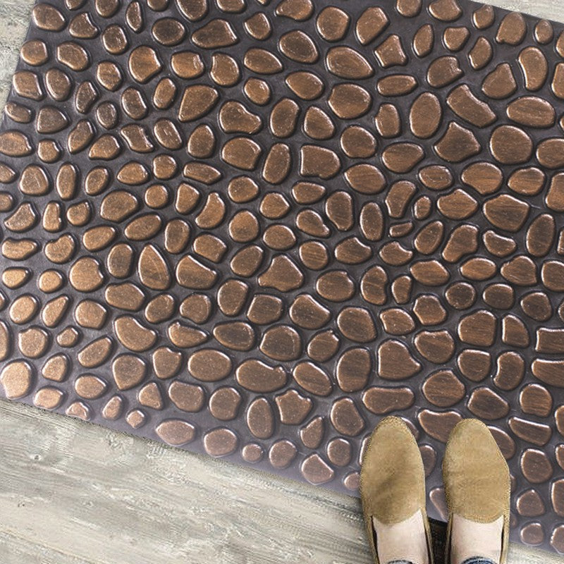 Tivo Abstract Rubber Door Mats - Brown media 3