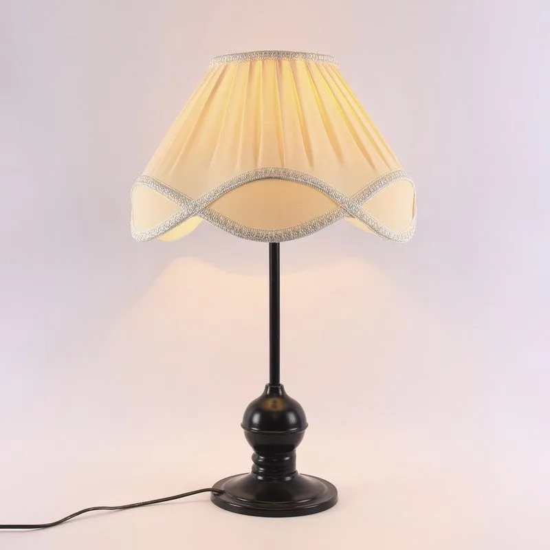 Flamestrae Cotton Table Lamp With Iron Base - Ivory media 6