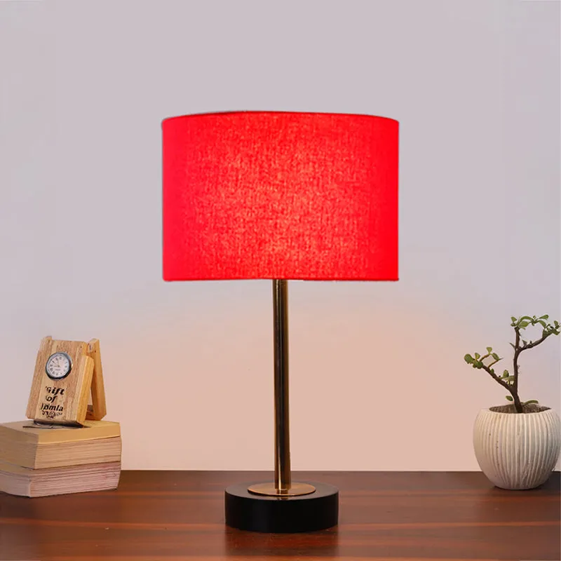 Cotin I Rodin Wooden Table Lamp - Red,Gold,Black media 2