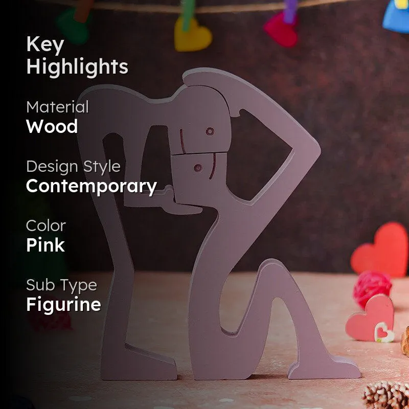 Blushing Desire Wooden Valentine's Showpiece media 2