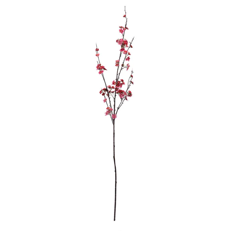 Artificial Realistic Cherry Blossom Stick - Dark Pink media 5
