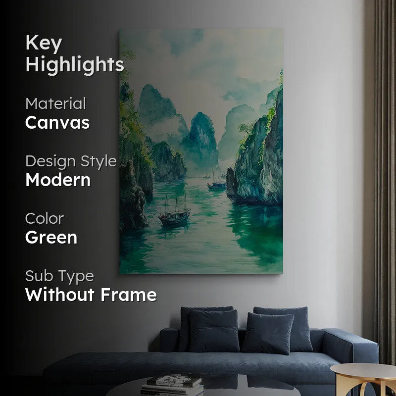 Turquoise Waterscape Wall Art media 2