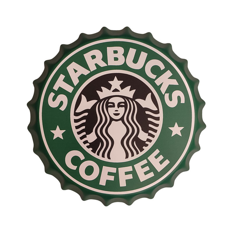 Starbucks Coffee Bottle Cap Metal Wall Accent media 4