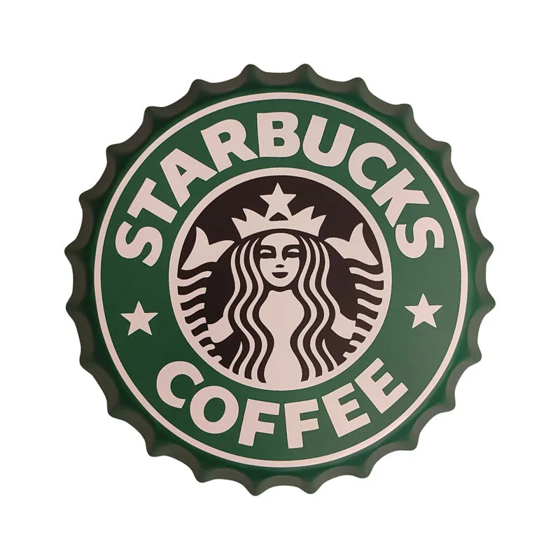 Starbucks Coffee Bottle Cap Metal Wall Accent media 4