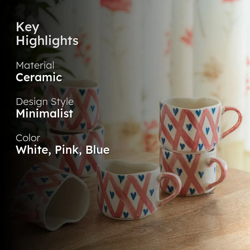 Sweetheart Ceramic Coffee Mug (300 mL Each) - Set Of Six media 2