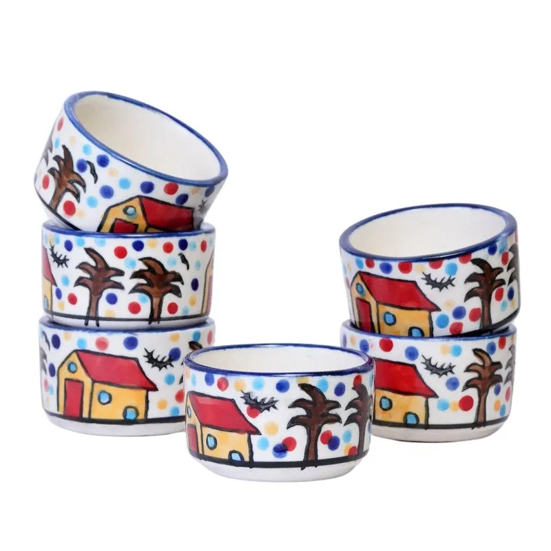 Bowlisse Ceramic Dip Bowls (Multicolor ,40 mL Each) - Set Of Six media 5