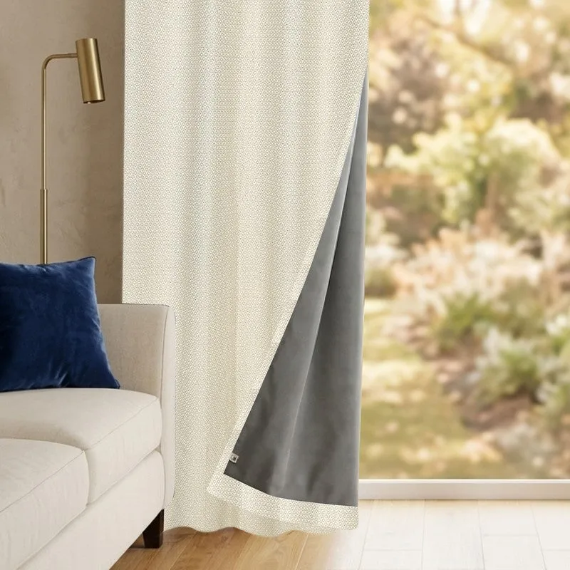 Form Ease Cotton Blackout Curtains - Ivory media 4