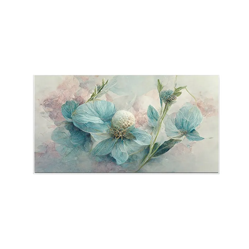 Helio Blue Floral Wall Painting media 3