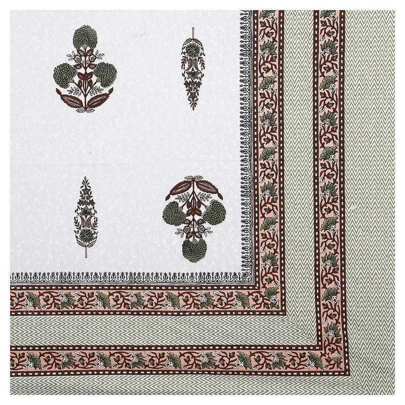 Pamia Ethnic Cotton Bedsheet (Maroon) - 160 TC media 4