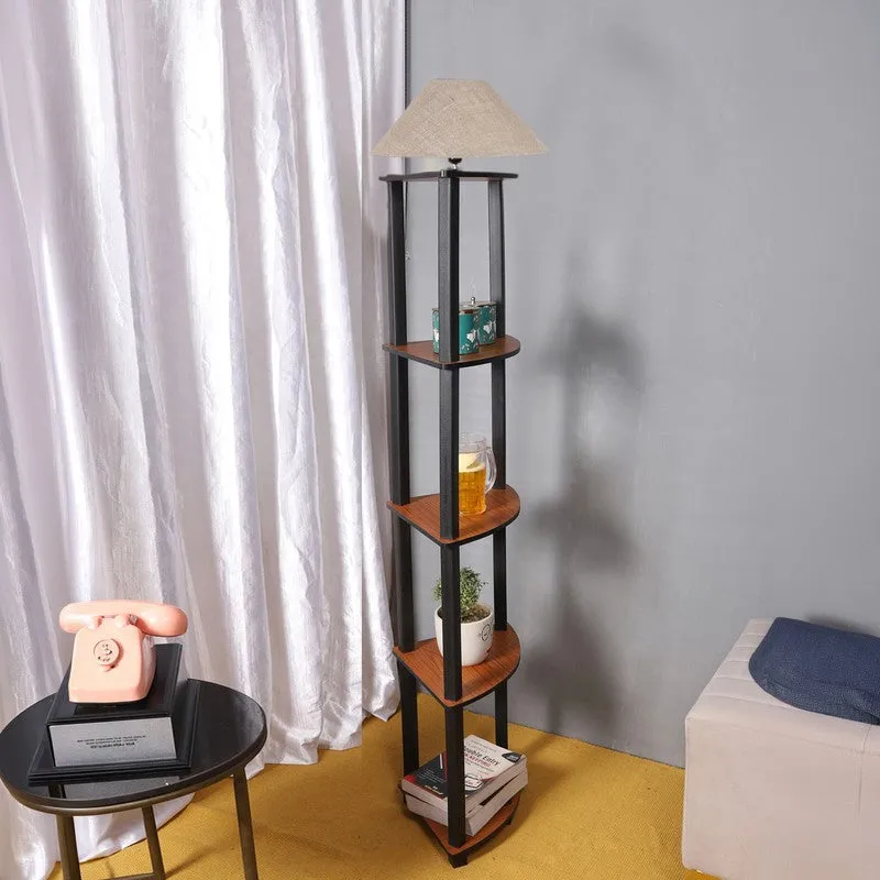 TriSilk Shelf Floral Lamp (Beige) media 3