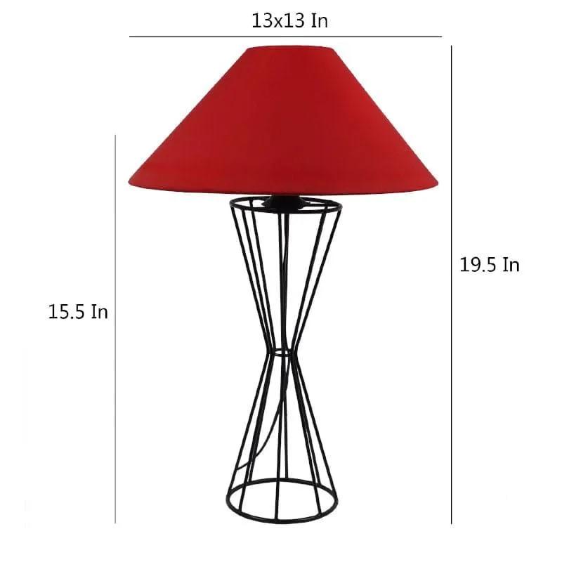 Ondine Briar Fabric Table Lamp - Red,Black media 5
