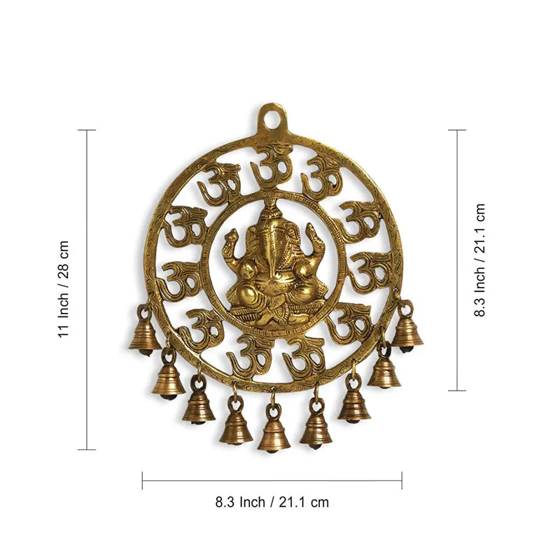 Mahaganapati Chimes Brass Wall Accent media 6