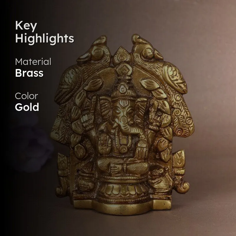 Decorative Brass Ganapati Idol media 2
