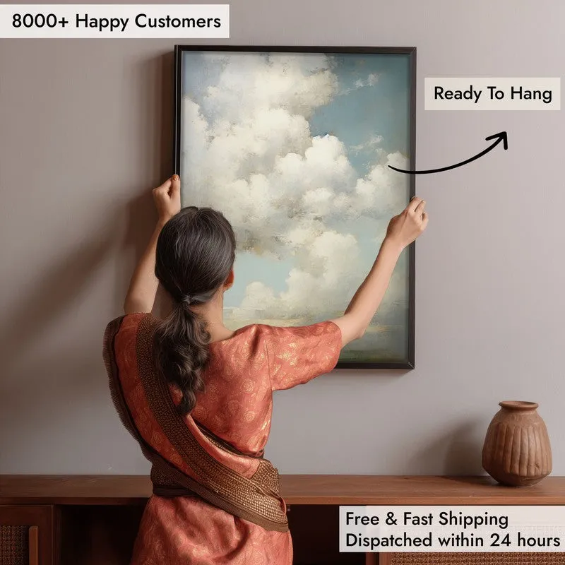 In The Clouds Archival Canvas Wall Art - Black Frame media 6