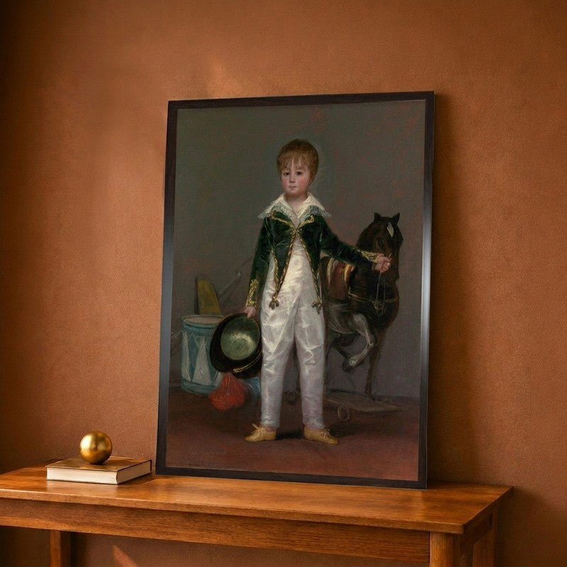 Jose Costa y Bonells (died 1870) Called Pepito, c.1810 Canvas Wall Painting - 9 x 12 Inches