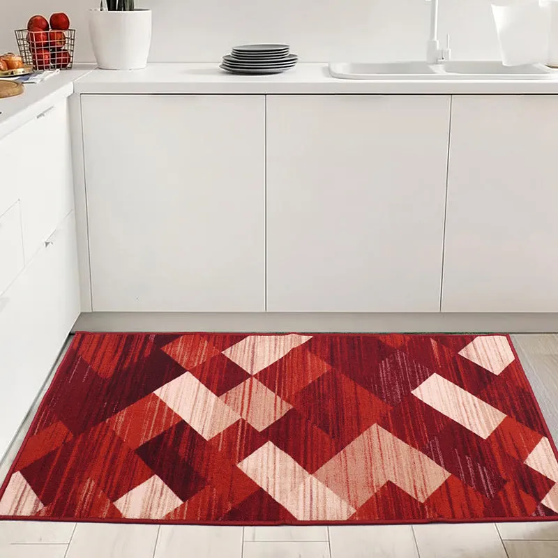 Crimson Geometrica Anti-Skid Carpet media 3