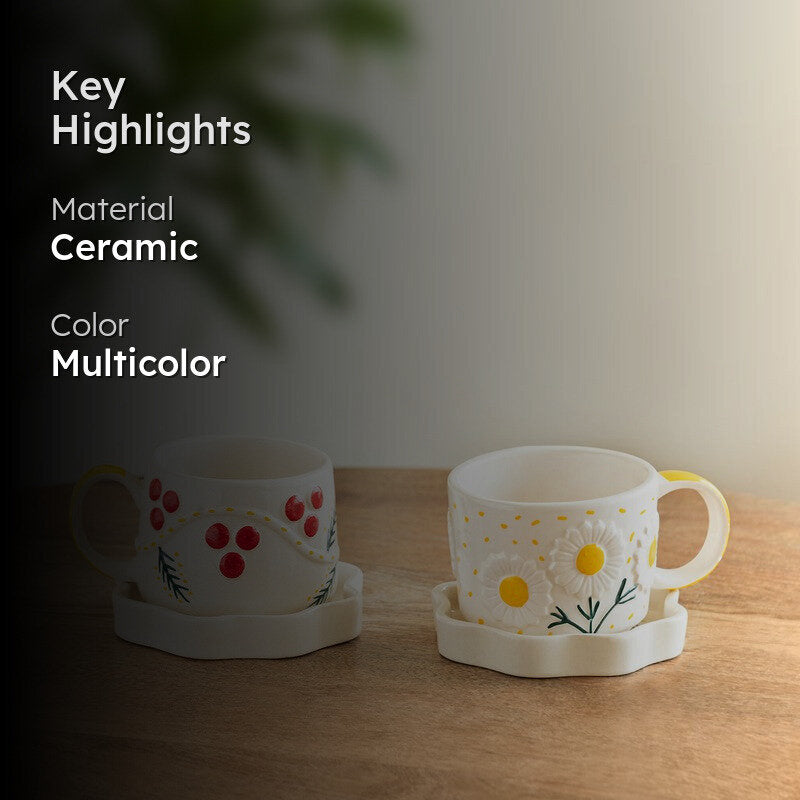 Bloom Burst Cup & Saucer - Set of Two (300 ML) media 2