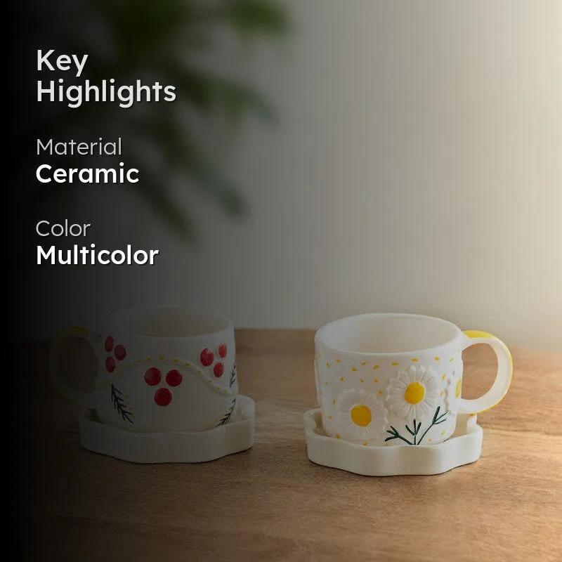 Bloom Burst Cup & Saucer - Set of Two (300 ML) media 2