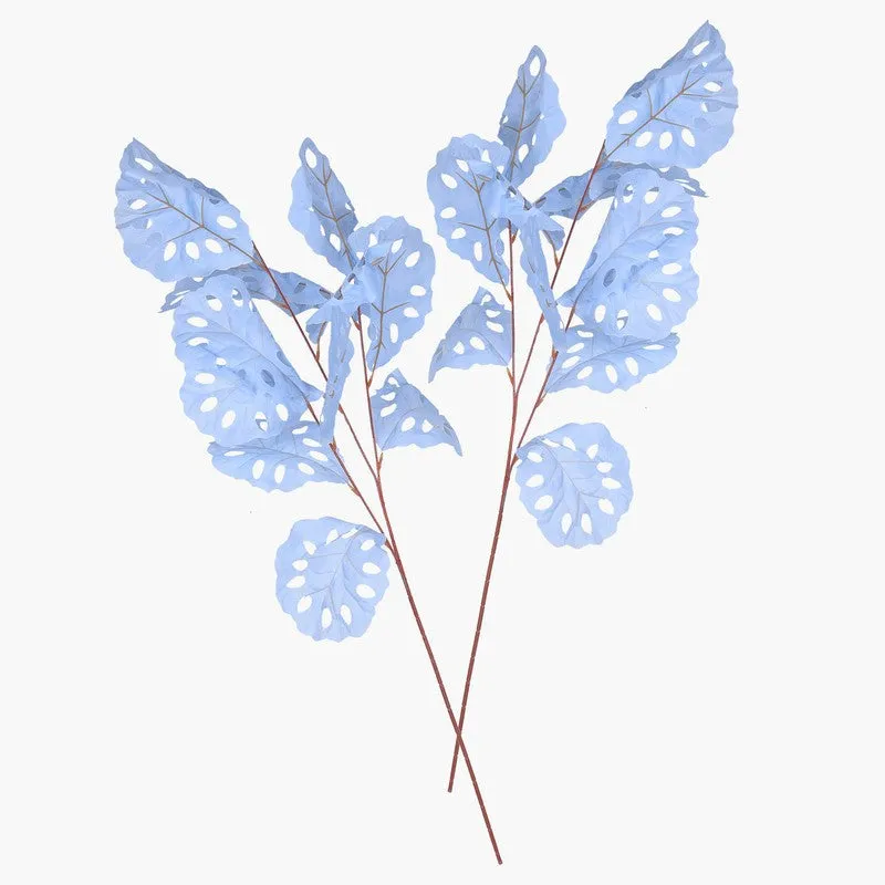 Perennial Charm (Blue) Artificial Flowers for Home - Set Of Two media 5