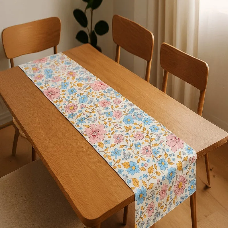 Spring Meadow Floral Cotton Table Runner media 3