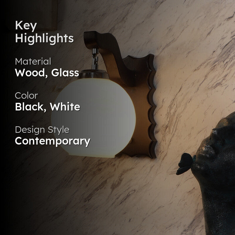 Felicia Wooden Wall Lamp media 2