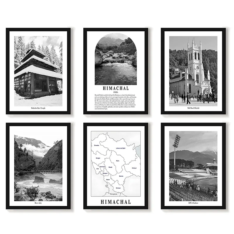 Monochrome Monuments IV Wall Art With Frame - Set Of Six media 4