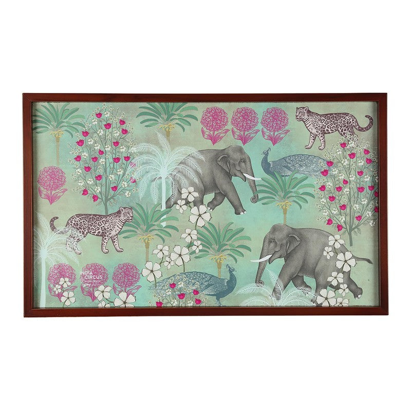 India Circus Safari Multicolor Rectangle Teakwood Side & Bedside Table media 4