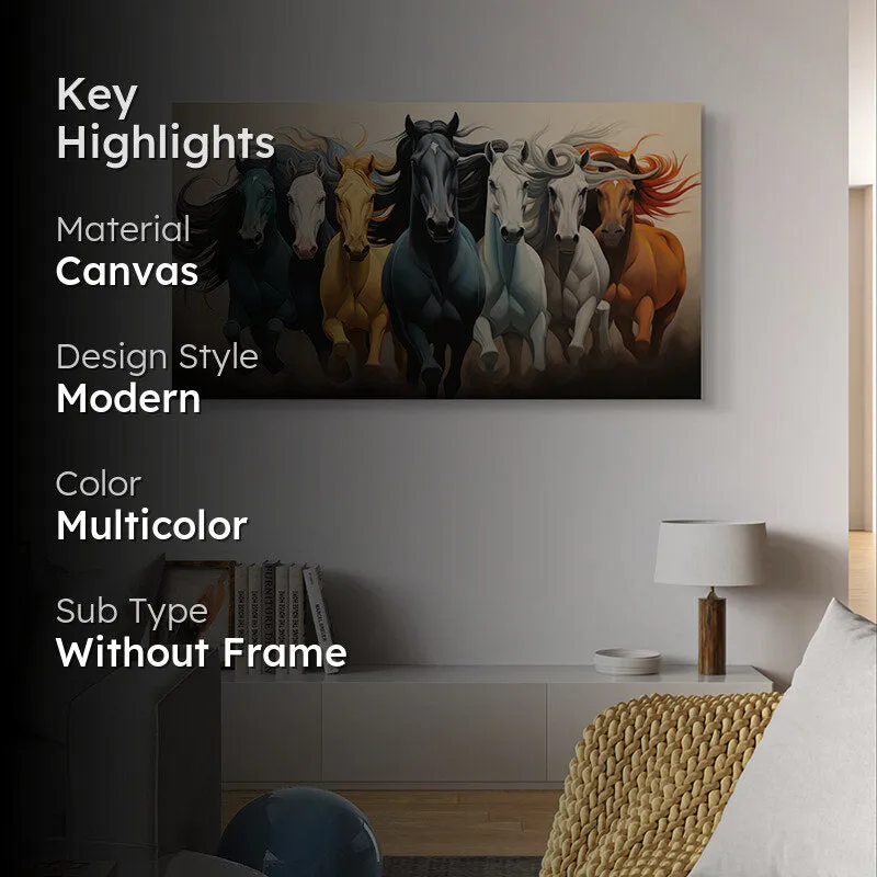 Vivid Stallions Canvas Wall Painting media 2