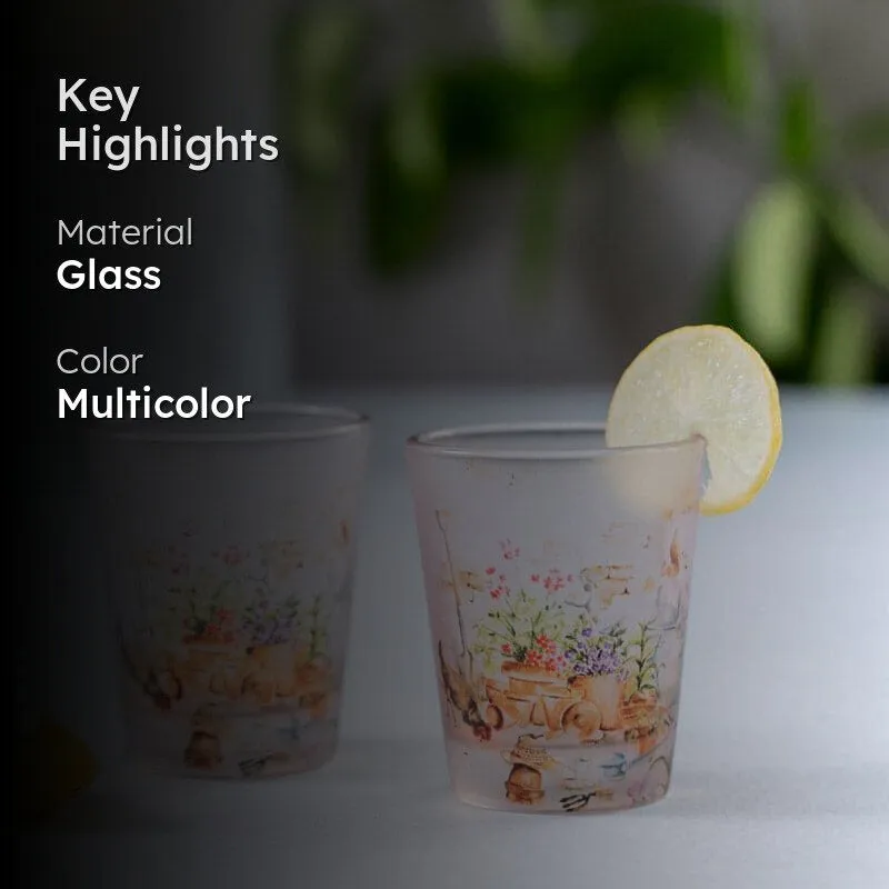Floral Field Frosted Shot Glass (30 ml) - Set Of Two media 2