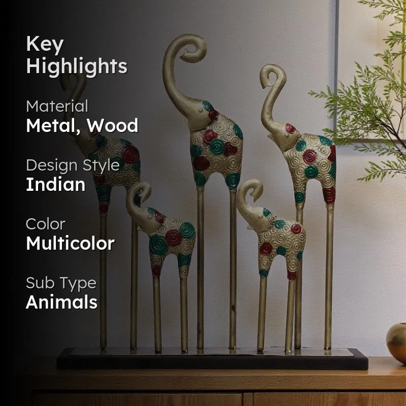 Imperial Elephants Metal Showpiece media 2