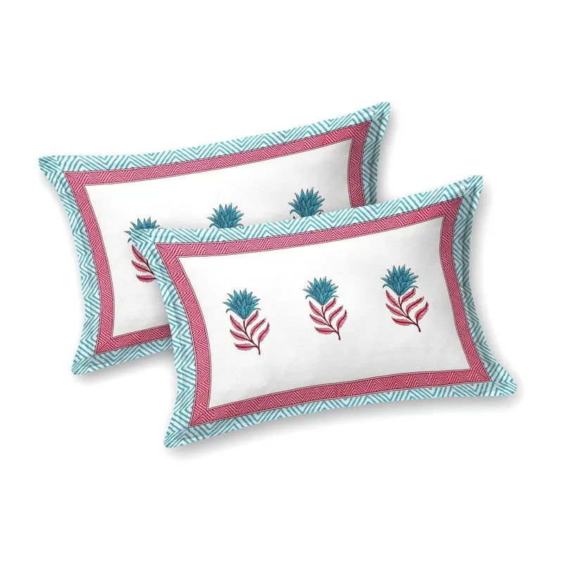 Gardena Cotton Bedsheet (White,Blue,Pink) - 240 TC media 4