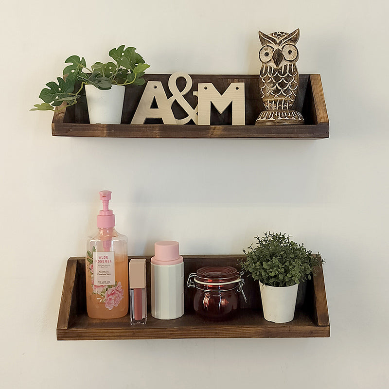 Modu set of 2 Wooden Wall Shelf Organiser media 3