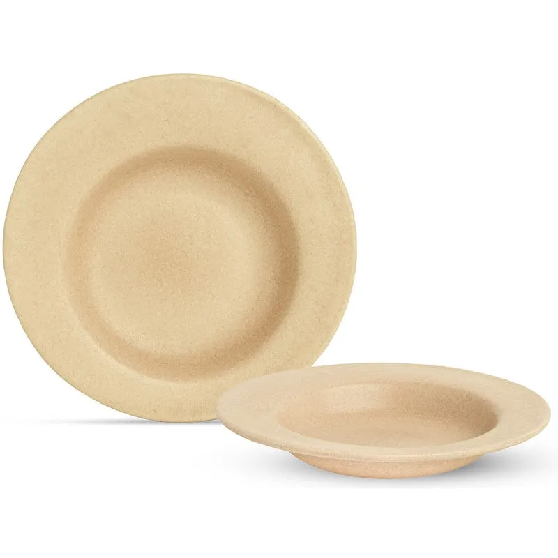 Wood Grove Ceramic Pasta Plate (Brown) - Set Of Two media 4