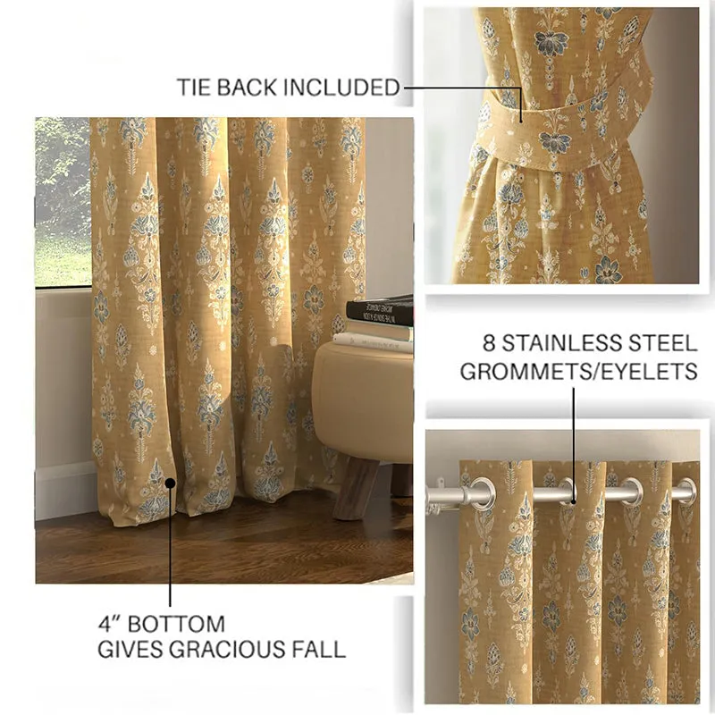 Urban Space Imperial Curtain (Mustard) - Set Of Two media 5