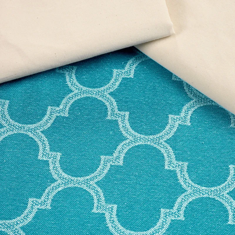 Saral Home Noor Cotton Bedsheet (Teal) - 224 TC media 3