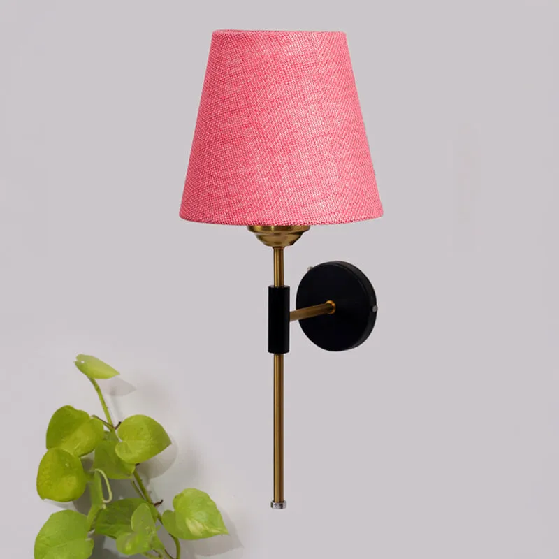 Beryll Jute Wall Lamp - Pink media 3