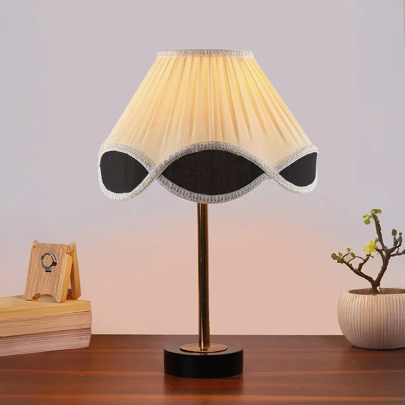 Valenica Rodin Wooden Table Lamp - White,Gold,Black media 2
