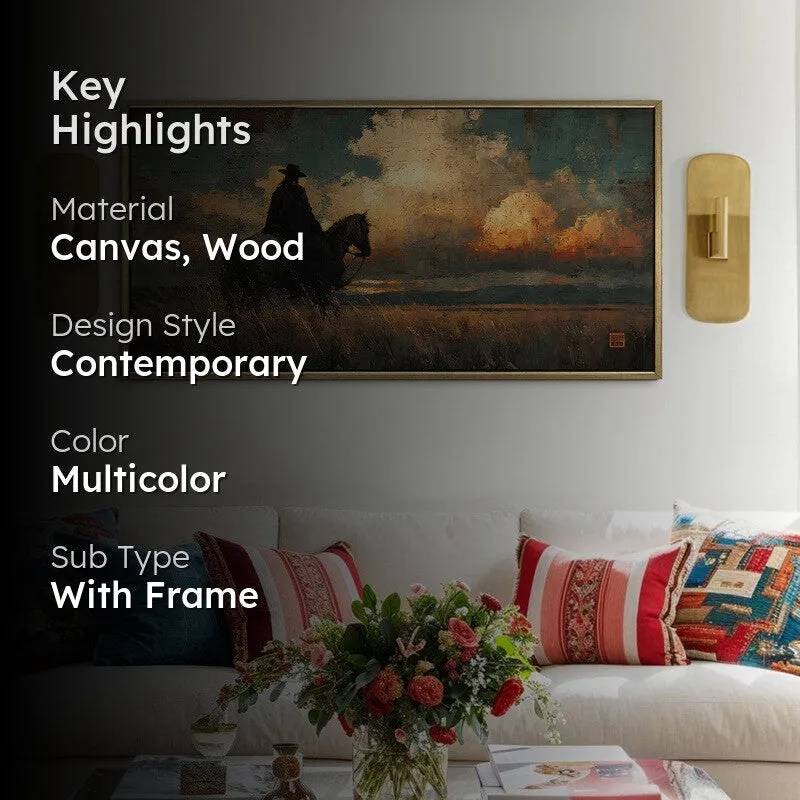 Borderland Canvas Wall Painting With Frame media 2