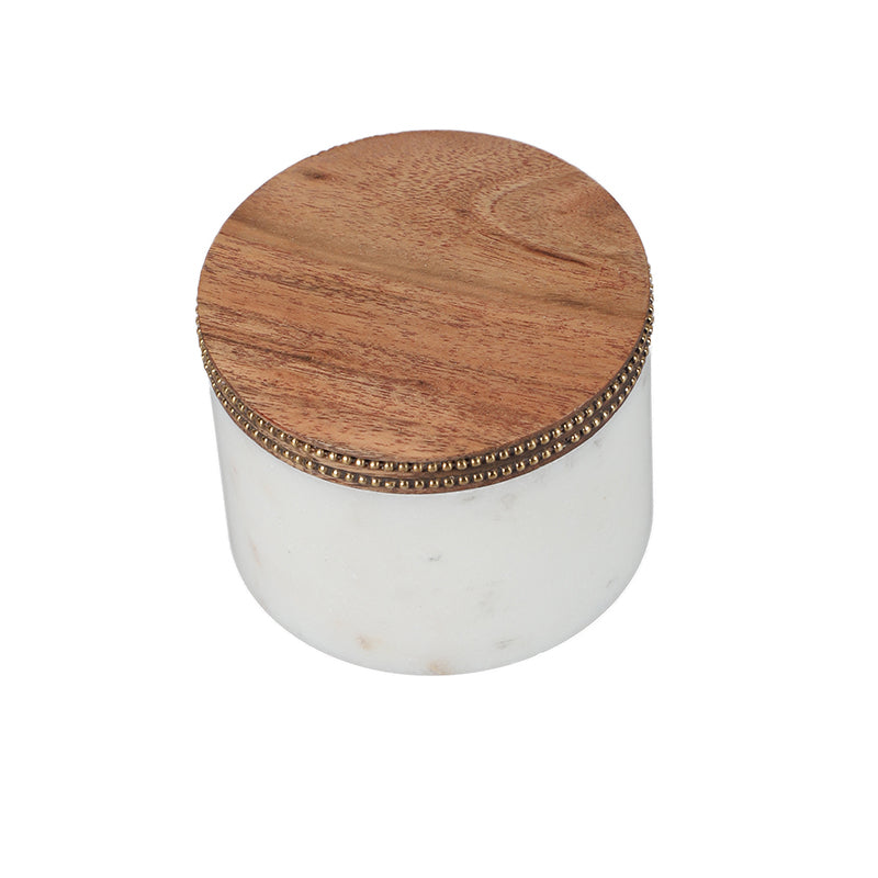 Marbliss Marble Storage Jar With Wood Lid - 100 ML media 4