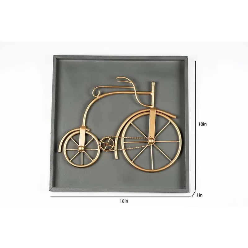 Muted Gold Retro Metal Bicycle Wall Accent media 6