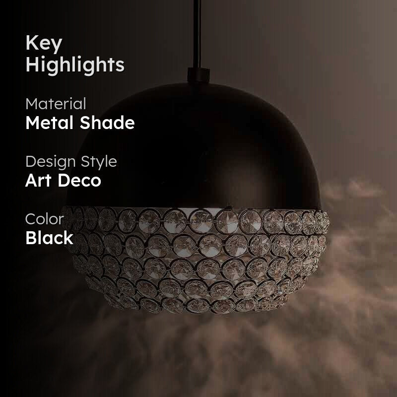 Globular Crystal Metal Ceiling Lamp media 2