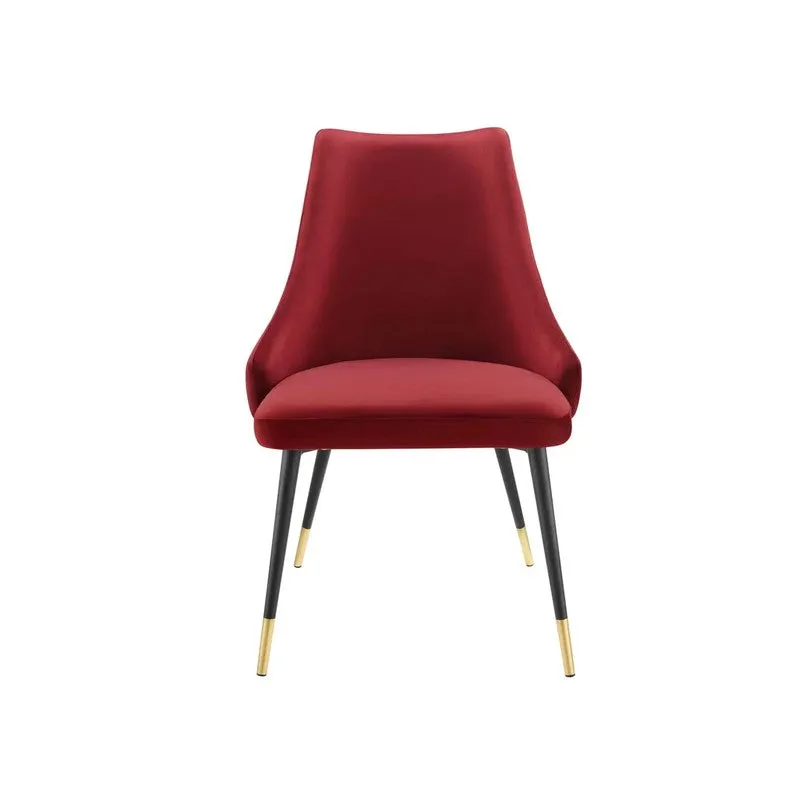 Lunara Neem Wood Accent Chair - Maroon media 5